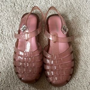 Mini Melissa pink sparkly jelly shoes